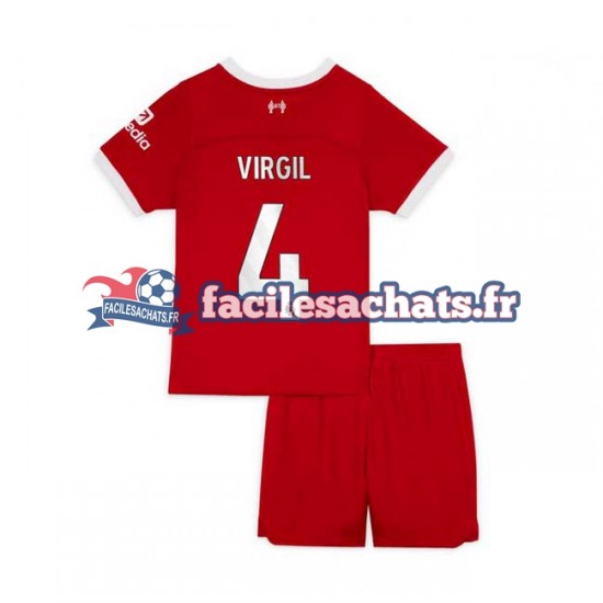 Maillot Liverpool Virgil van Dijk 4 2023-2024 Domicile Enfant MC