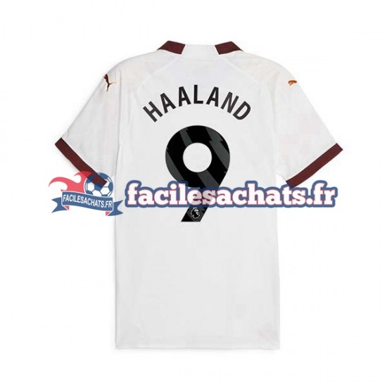 Maillot Manchester City Erling Haaland 9 2023-2024 Extérieur Homme MC