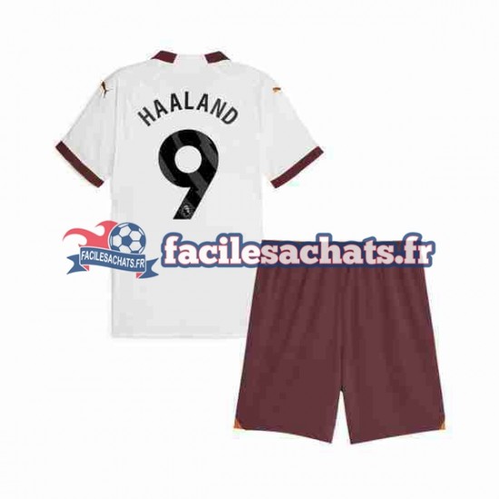 Maillot Manchester City Erling Haaland 9 2023-2024 Extérieur Enfant MC