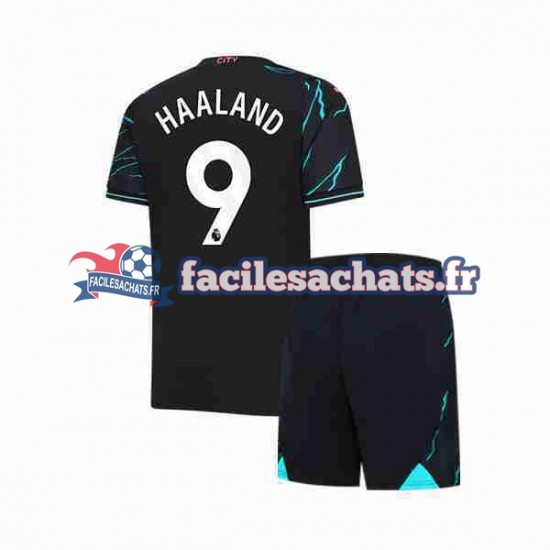 Maillot Manchester City Erling Haaland 9 2023-2024 3ème Enfant MC