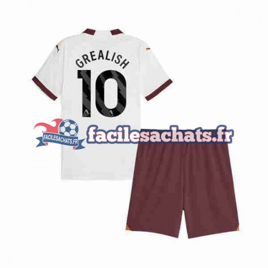 Maillot Manchester City Jack Grealish 10 2023-2024 Extérieur Enfant MC