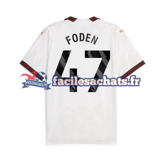 Maillot Manchester City Phil Foden 47 2023-2024 Extérieur Homme MC