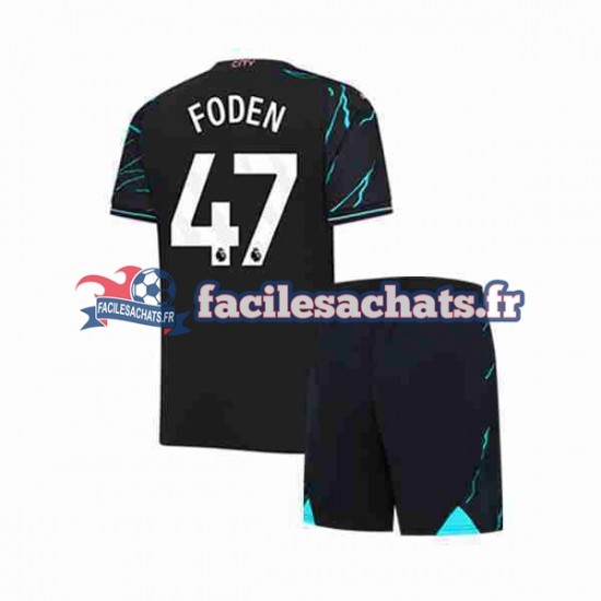 Maillot Manchester City Phil Foden 47 2023-2024 3ème Enfant MC