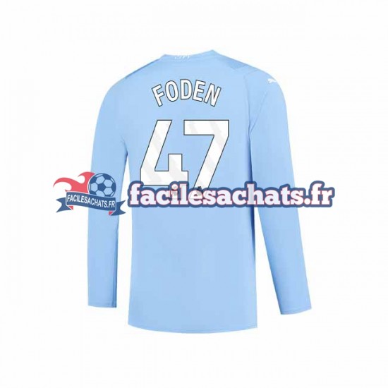 Maillot Manchester City Phil Foden 47 2023-2024 Domicile Homme ML