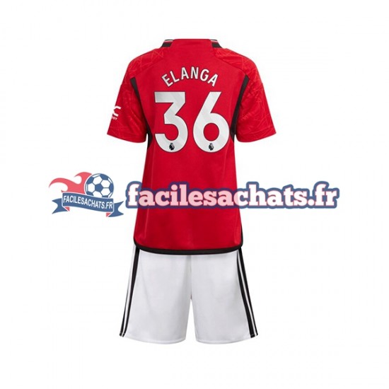 Maillot Manchester United Anthony Elanga 36 2023-2024 Domicile Enfant MC