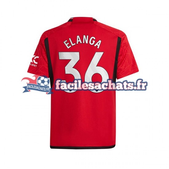 Maillot Manchester United Anthony Elanga 36 2023-2024 Domicile Homme MC