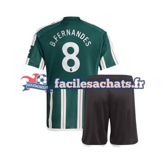 Maillot Manchester United Bruno Fernandes 8 2023-2024 Extérieur Enfant MC