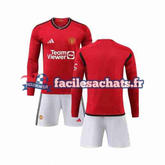 Maillot Manchester United 2023-2024 Domicile Enfant ML