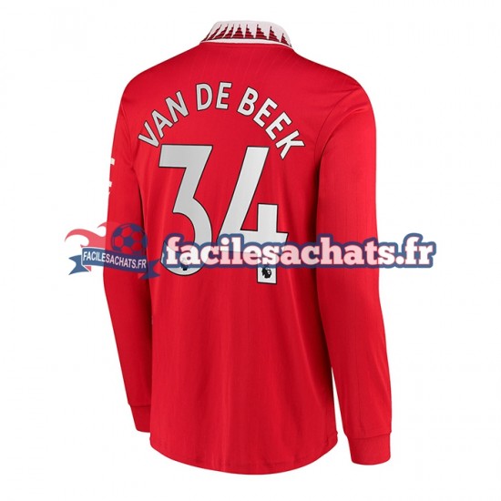 Maillot Manchester United Donny van de Beek 34 2022-2023 Domicile Homme ML