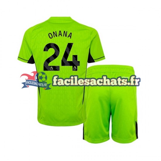 Maillot Manchester United Andre Onana 24 2023-2024 Gardien Domicile Enfant MC