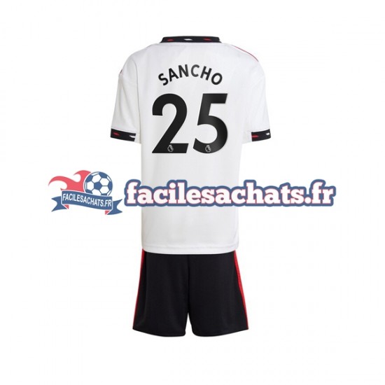 Maillot Manchester United Jadon Sancho 25 2022-2023 Extérieur Enfant MC