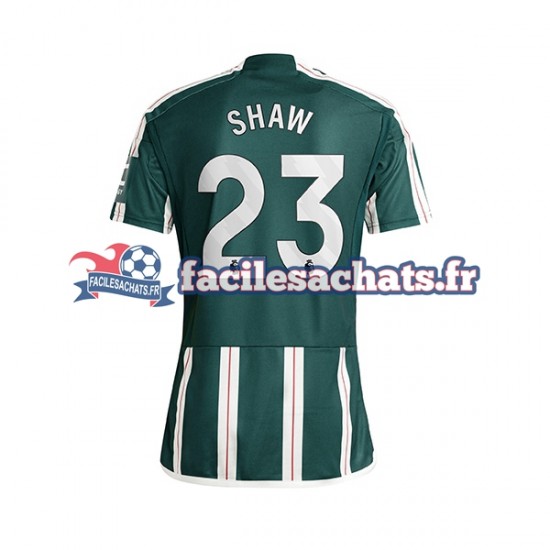 Maillot Manchester United Luke Shaw 23 2023-2024 Extérieur Homme MC