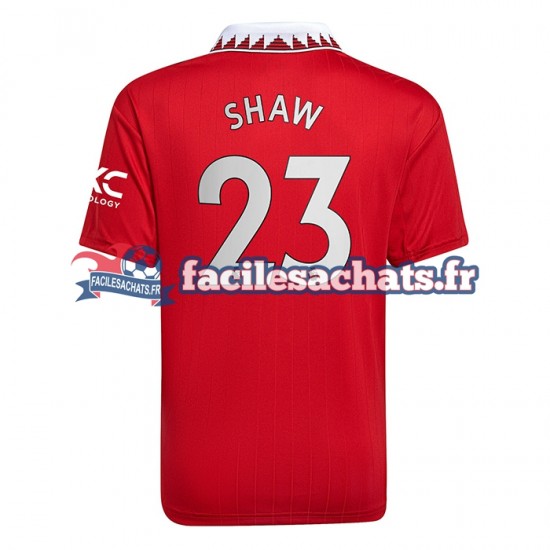 Maillot Manchester United Luke Shaw 23 2022-2023 Domicile Homme MC