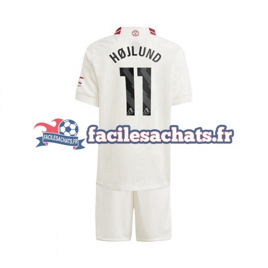 Maillot Manchester United Rasmus Hojlund 11 2023-2024 3ème Enfant MC