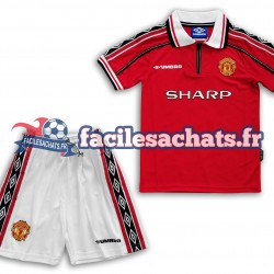 Maillot Manchester United Retro 1998-1999 Domicile Enfant MC
