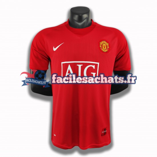 Maillot Manchester United Retro 2007-2008 Domicile Homme MC