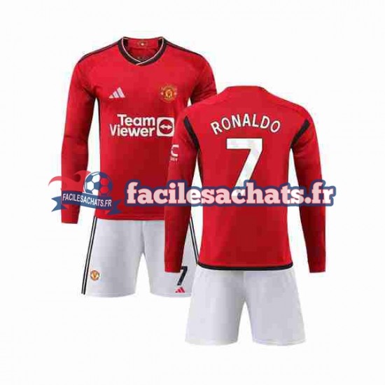 Maillot Manchester United Ronaldo 7 2023-2024 Domicile Enfant ML