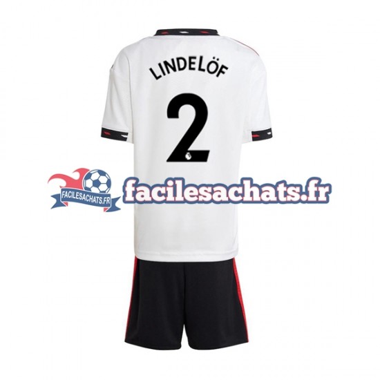 Maillot Manchester United Victor Lindelof 2 2022-2023 Extérieur Enfant MC