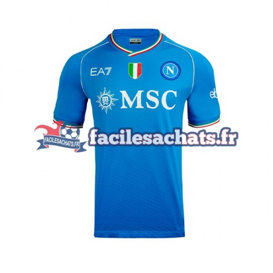 Maillot Naples Khvicha Kvaratskhelia 77 2023-2024 Domicile Homme MC