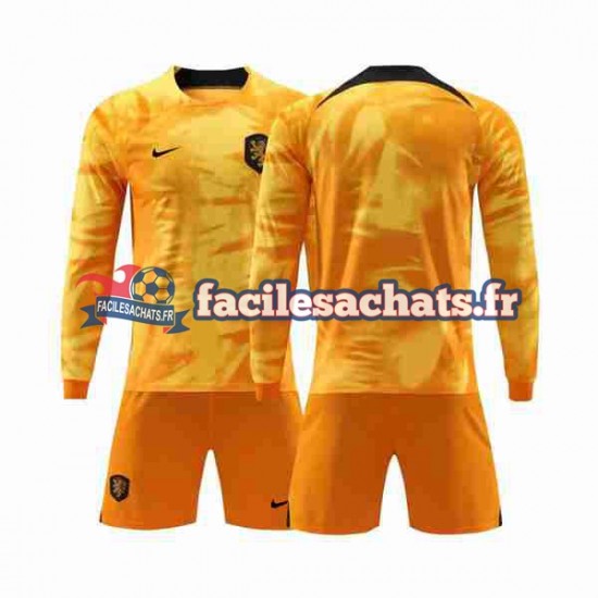 Maillot Pays-Bas World Cup 2022 Domicile Enfant ML