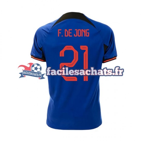 Maillot Pays-Bas Frenkie de Jong 21 World Cup 2022 Extérieur Homme MC