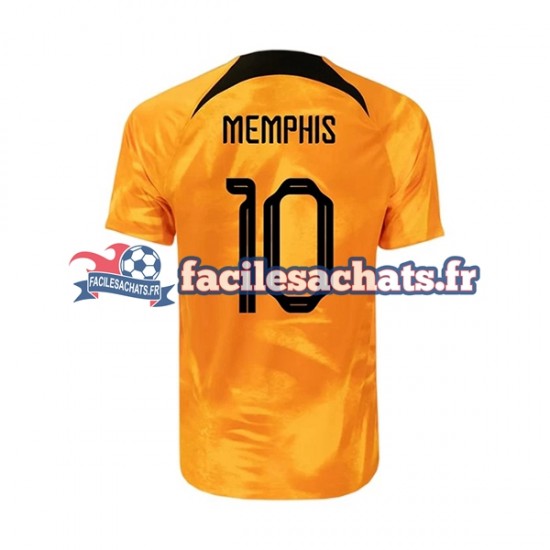 Maillot Pays-Bas Memphis 10 World Cup 2022 Domicile Homme MC