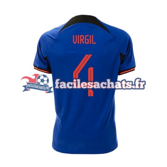 Maillot Pays-Bas Virgil 4 World Cup 2022 Extérieur Homme MC