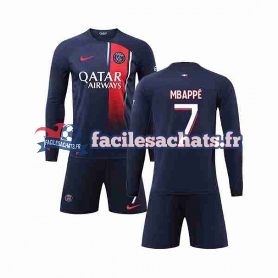 Maillot Paris Saint-Germain Kylian Mbappe 7 2023-2024 Domicile Enfant ML