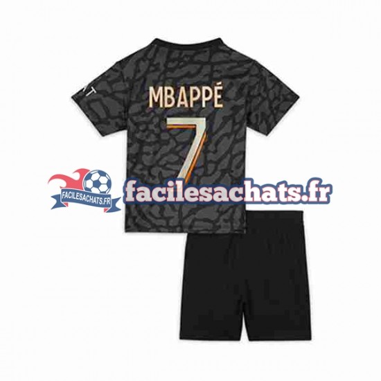 Maillot Paris Saint-Germain Kylian Mbappe 7 2023-2024 3ème Enfant MC