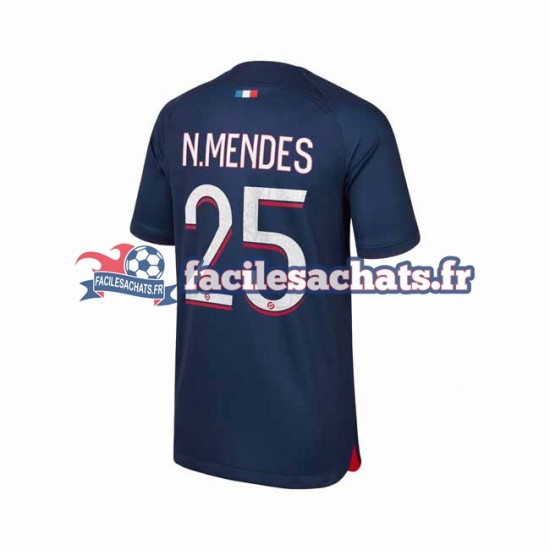 Maillot Paris Saint-Germain N.Mendes 25 2023-2024 Domicile Homme MC