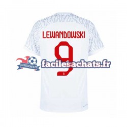 Maillot Pologne Lewandowski 9 World Cup 2022 Domicile Homme MC