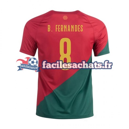 Maillot Portugal B.Fernandes 8 World Cup 2022 Domicile Homme MC