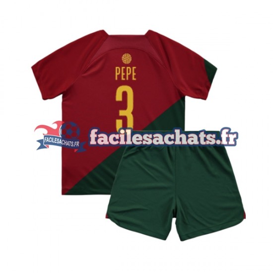 Maillot Portugal PEPE 3 World Cup 2022 Domicile Enfant MC