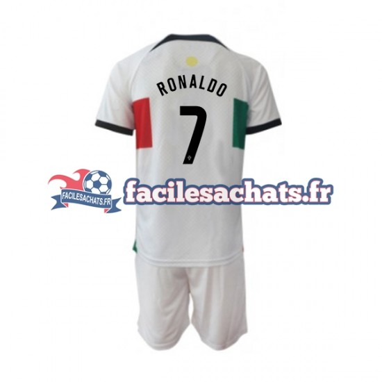 Maillot Portugal Ronaldo 7 World Cup 2022 Extérieur Enfant MC