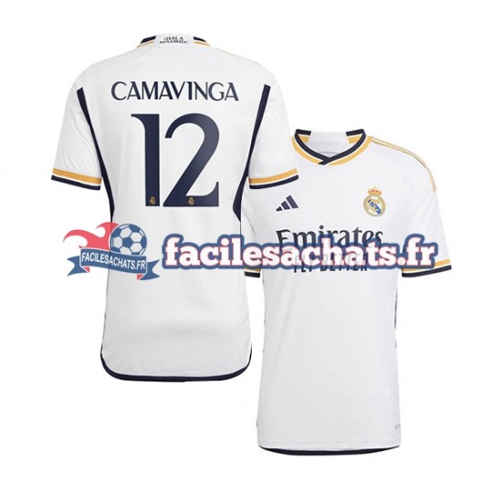 Maillot Real Madrid Camavinga 12 2023-2024 Domicile Homme MC