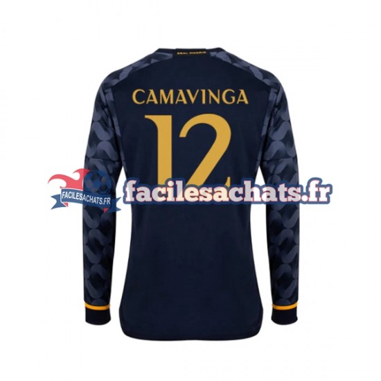 Maillot Real Madrid EDUARDO CAMAVINGA 12 2023-2024 Extérieur Homme ML