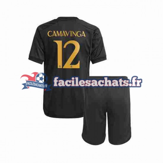 Maillot Real Madrid Eduardo Camavinga 12 2023-2024 3ème Enfant MC