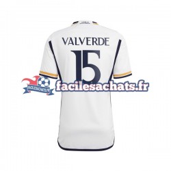 Maillot Real Madrid Federico Valverde 15 2023-2024 Domicile Homme MC