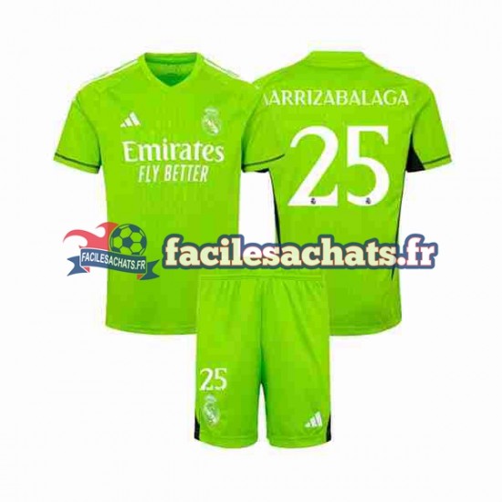 Maillot Real Madrid Kepa Arrizabalaga 25 2023-2024 Gardien Domicile Enfant MC