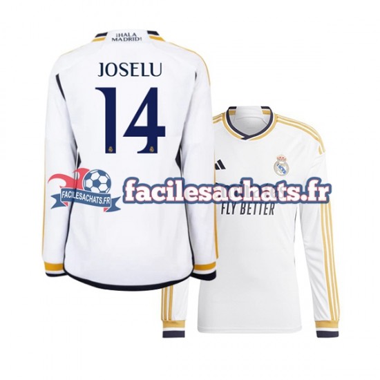 Maillot Real Madrid JOSELU 14 2023-2024 Domicile Homme ML