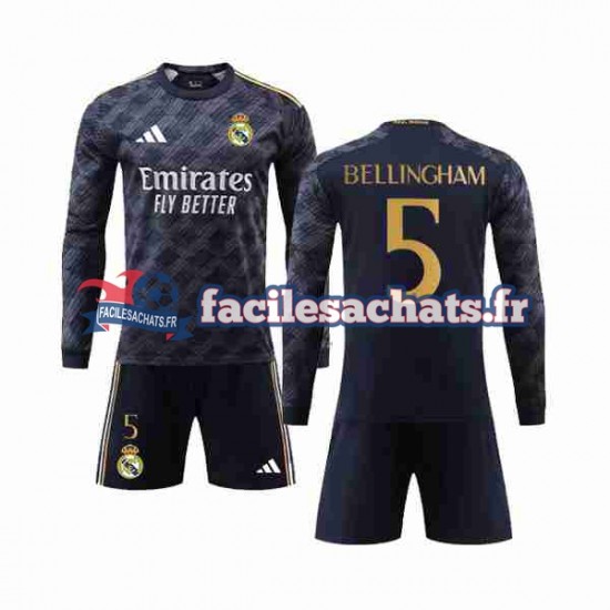 Maillot Real Madrid Jude Bellingham 5 2023-2024 Extérieur Enfant ML