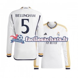 Maillot Real Madrid Jude Bellingham 5 2023-2024 Domicile Homme ML