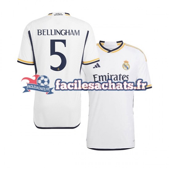 Maillot Real Madrid Jude Bellingham 5 2023-2024 Domicile Homme MC