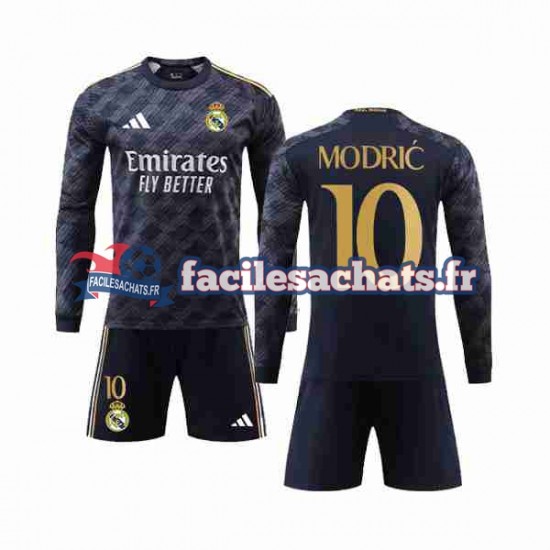 Maillot Real Madrid Luka Modric 10 2023-2024 Extérieur Enfant ML