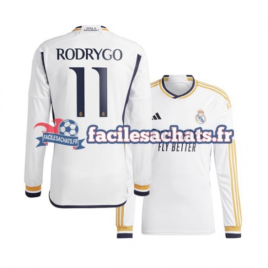 Maillot Real Madrid Rodrygo Goes 11 2023-2024 Domicile Homme ML