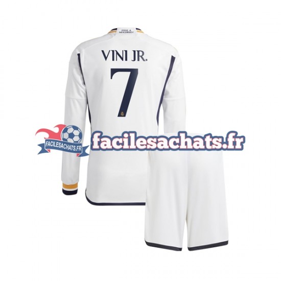 Maillot Real Madrid Vinicius Junior 7 2023-2024 Domicile Enfant ML