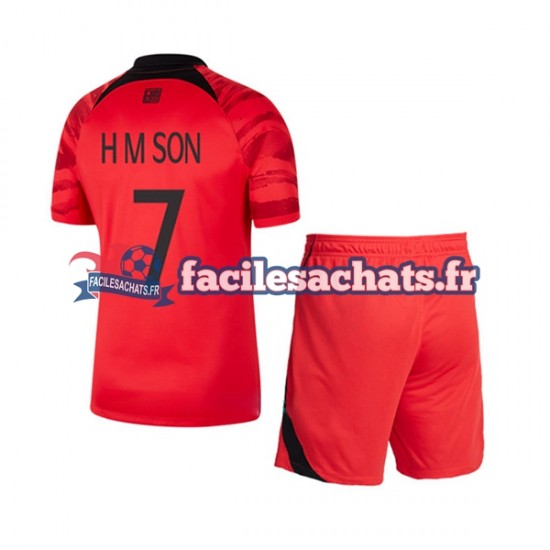 Maillot Corée du Sud Son Heung-min 7 World Cup 2022 Domicile Enfant MC