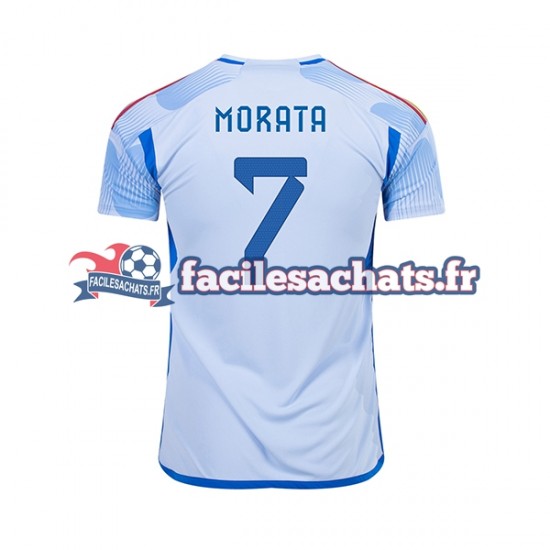 Maillot Espagne MORATA 7 World Cup 2022 Extérieur Homme MC