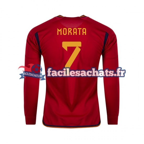 Maillot Espagne MORATA 7 World Cup 2022 Domicile Homme ML