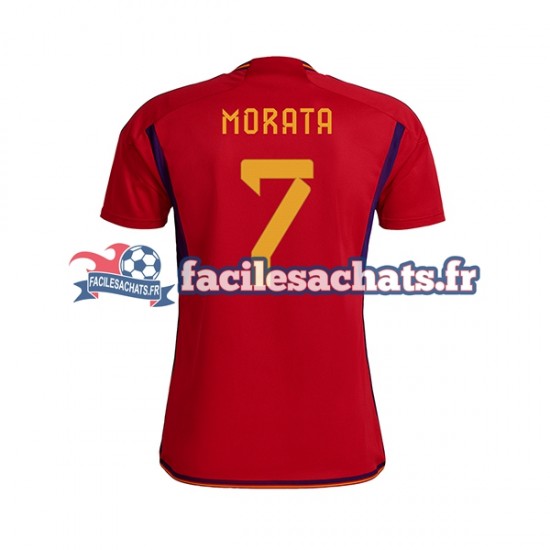 Maillot Espagne MORATA 7 World Cup 2022 Domicile Homme MC